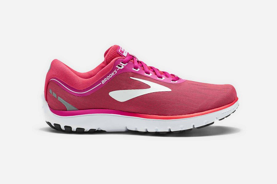 Brooks Pureflow 7 Road Running Shoes Womens Pink/White 281596-AFY